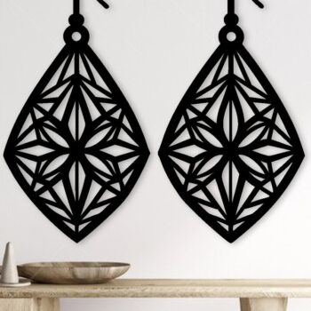 Intra απο ξύλο plywood Χρώμα wenge 3mm-4mm πάχος - Σκουλαρίκι File, Σκουλαρίκι Δίασταση 3x3 cm INTRAFABR-109680299 - Image 2