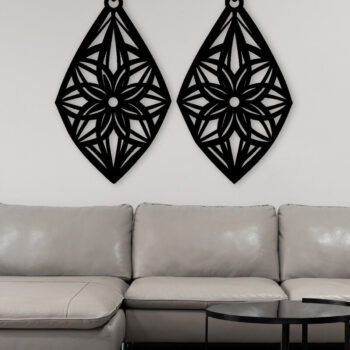 Intra απο ξύλο plywood  Χρώμα wenge 3mm-4mm πάχος - Σκουλαρίκι File, Σκουλαρίκι Δίασταση 3x3 cm INTRAFABR-109680308 - Image 3