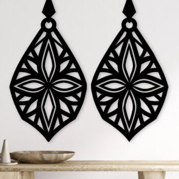 Intra απο ξύλο plywood  Χρώμα wenge 3mm-4mm πάχος - Σκουλαρίκι File, Σκουλαρίκι Δίασταση 3x3 cm INTRAFABR-109680335 - Image 2