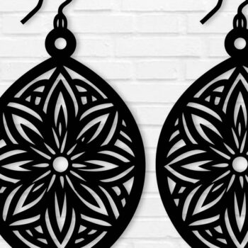 Intra απο ξύλο plywood  Χρώμα wenge 3mm-4mm πάχος - Σκουλαρίκι File, Σκουλαρίκι Δίασταση 3x3 cm INTRAFABR-109680342 - Image 1