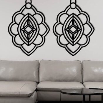 Intra απο ξύλο plywood  Χρώμα wenge 3mm-4mm πάχος - Σκουλαρίκι File, Σκουλαρίκι Δίασταση 3x3 cm INTRAFABR-124570559 - Image 3