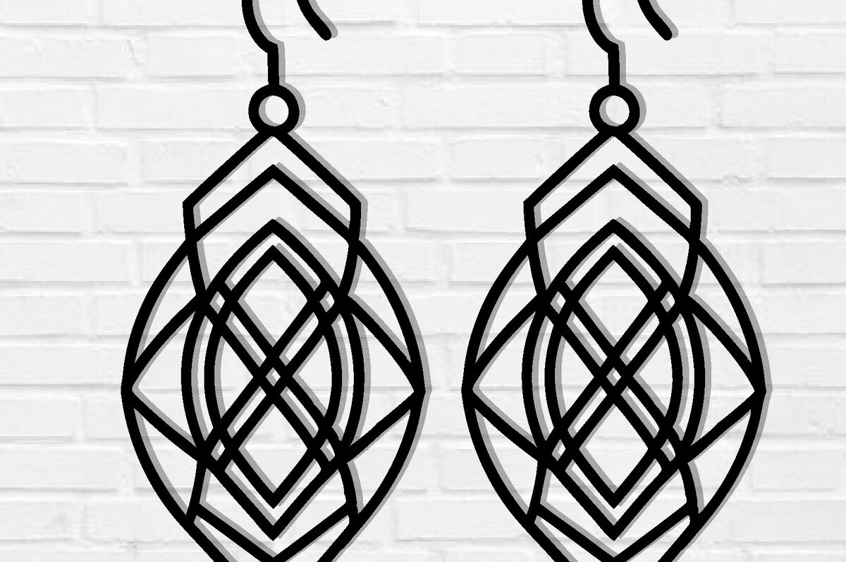 Intra απο ξύλο plywood  Χρώμα wenge 3mm-4mm πάχος - Σκουλαρίκι File, Σκουλαρίκι Δίασταση 3x3 cm INTRAFABR-104589344