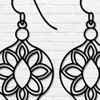 Intra απο ξύλο plywood Χρώμα wenge 3mm-4mm πάχος - Σκουλαρίκι File, Σκουλαρίκι Δίασταση 3x3 cm INTRAFABR-105254063 - Image 1