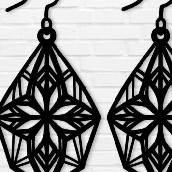 Intra απο ξύλο plywood  Χρώμα wenge 3mm-4mm πάχος - Σκουλαρίκι File, Σκουλαρίκι Δίασταση 3x3 cm INTRAFABR-105179700 - Image 1