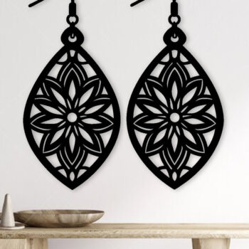 Intra απο ξύλο plywood Χρώμα wenge 3mm-4mm πάχος - Σκουλαρίκι File, Σκουλαρίκι Δίασταση 3x3 cm INTRAFABR-105254019 - Image 2