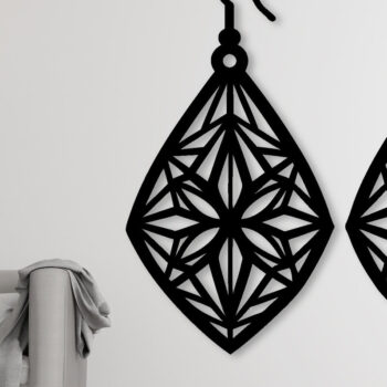 Intra απο ξύλο plywood Χρώμα wenge 3mm-4mm πάχος - Σκουλαρίκι File, Σκουλαρίκι Δίασταση 3x3 cm INTRAFABR-105254032 - Image 3