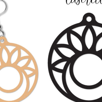 Intra απο ξύλο plywood  Χρώμα wenge 3mm-4mm πάχος - Σκουλαρίκι Δίασταση 3x3 cm INTRAFABR-110737894 - Image 1