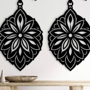 Intra απο ξύλο plywood  Χρώμα wenge 3mm-4mm πάχος - Σκουλαρίκι Δίασταση 3x3 cm INTRAFABR-110751023 - Image 3