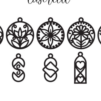 Intra απο ξύλο plywood  Χρώμα wenge 3mm-4mm πάχος - Σκουλαρίκι LaserCut - Lasercut Δίασταση 3x3 cm INTRAFABR-110751000 - Image 1