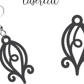 Intra απο ξύλο plywood  Χρώμα wenge 3mm-4mm πάχος - Σκουλαρίκι LaserCut - Lasercut Δίασταση 3x3 cm INTRAFABR-109516874 - Image 11