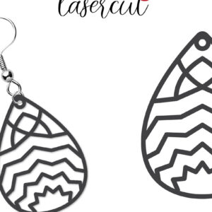 Intra απο ξύλο plywood  Χρώμα wenge 3mm-4mm πάχος - Σκουλαρίκι LaserCut - Lasercut Δίασταση 3x3 cm INTRAFABR-82320615