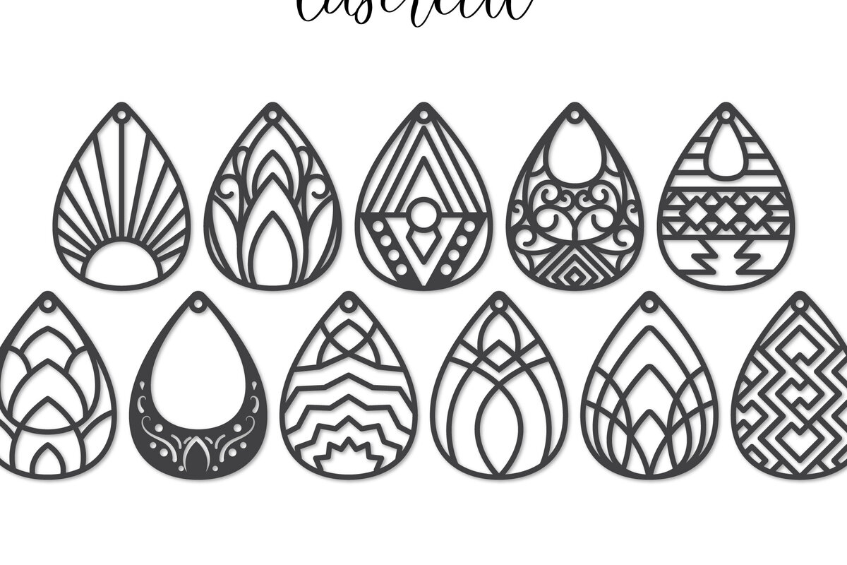 Intra απο ξύλο plywood  Χρώμα wenge 3mm-4mm πάχος - Σκουλαρίκι LaserCut - Lasercut Δίασταση 3x3 cm INTRAFABR-82306905