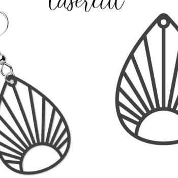 Intra απο ξύλο plywood Χρώμα wenge 3mm-4mm πάχος - Σκουλαρίκι LaserCut - Lasercut Δίασταση 3x3 cm INTRAFABR-82306905 - Image 6