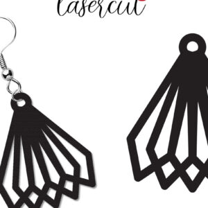 Intra απο ξύλο plywood  Χρώμα wenge 3mm-4mm πάχος - Σκουλαρίκι LaserCut - Lasercut Δίασταση 3x3 cm INTRAFABR-50022467