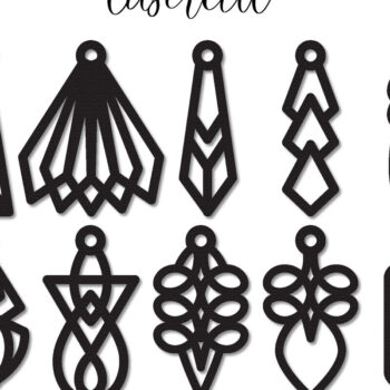 Intra απο ξύλο plywood  Χρώμα wenge 3mm-4mm πάχος - Σκουλαρίκι LaserCut - Lasercut Δίασταση 3x3 cm INTRAFABR-108195331 - Image 1