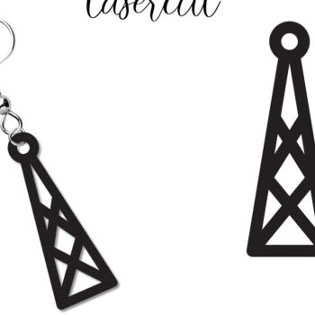 Intra απο ξύλο plywood  Χρώμα wenge 3mm-4mm πάχος - Σκουλαρίκι LaserCut - Lasercut Δίασταση 3x3 cm INTRAFABR-108195331 - Image 6