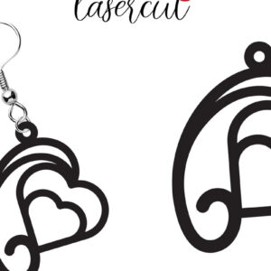 Intra απο ξύλο plywood  Χρώμα wenge 3mm-4mm πάχος - Σκουλαρίκι LaserCut - Lasercut Δίασταση 3x3 cm INTRAFABR-108650925