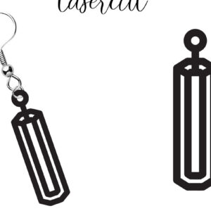 Intra απο ξύλο plywood  Χρώμα wenge 3mm-4mm πάχος - Σκουλαρίκι LaserCut - Lasercut Δίασταση 3x3 cm INTRAFABR-108866665