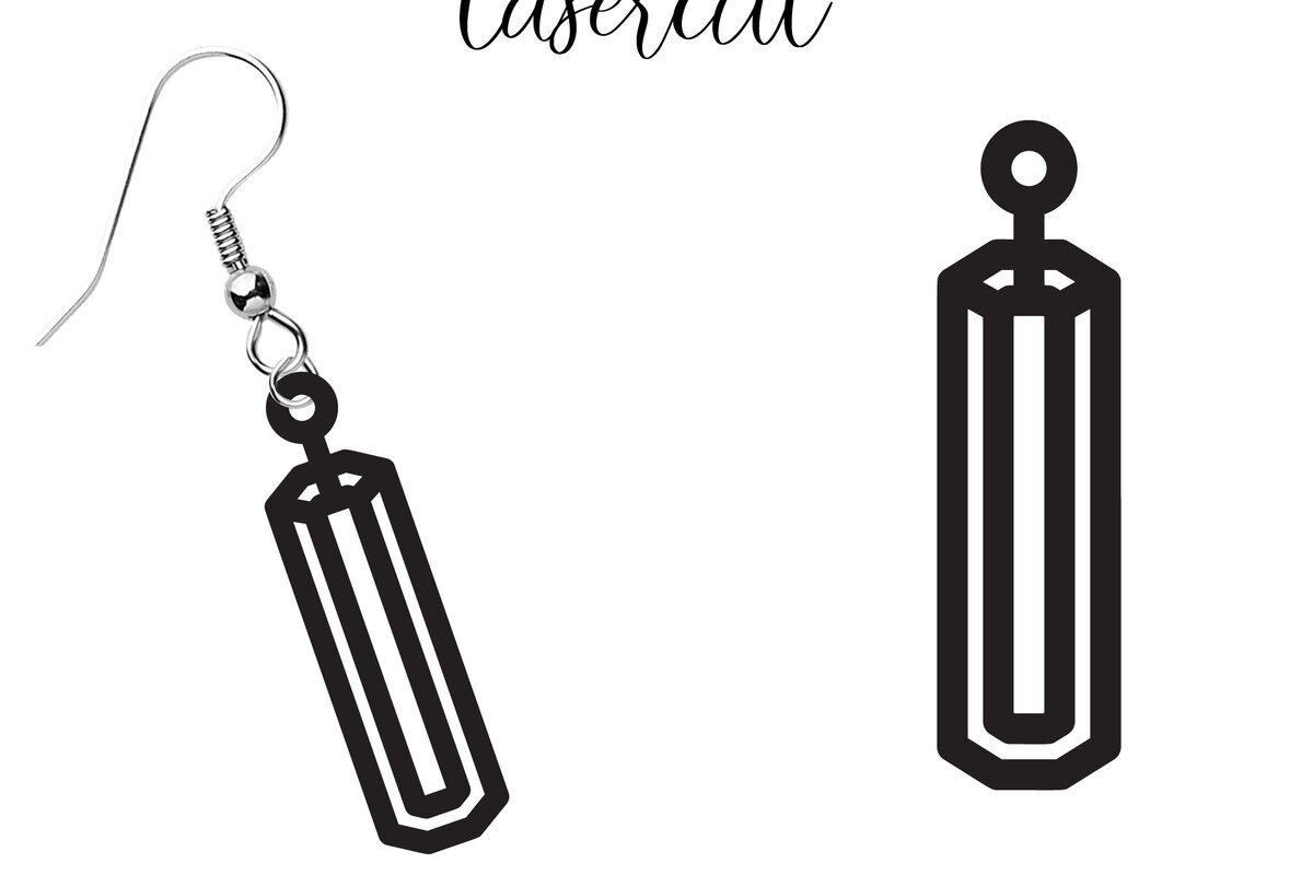 Intra απο ξύλο plywood  Χρώμα wenge 3mm-4mm πάχος - Σκουλαρίκι LaserCut - Lasercut Δίασταση 3x3 cm INTRAFABR-108866665