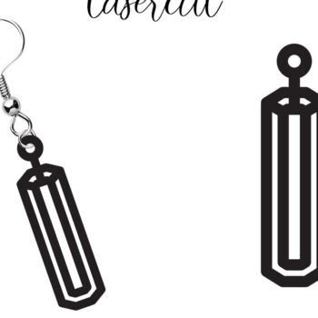 Intra απο ξύλο plywood Χρώμα wenge 3mm-4mm πάχος - Σκουλαρίκι LaserCut - Lasercut Δίασταση 3x3 cm INTRAFABR-108232197 - Image 9