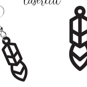 Intra απο ξύλο plywood  Χρώμα wenge 3mm-4mm πάχος - Σκουλαρίκι LaserCut - LaserCut Δίασταση 3x3 cm INTRAFABR-109024658