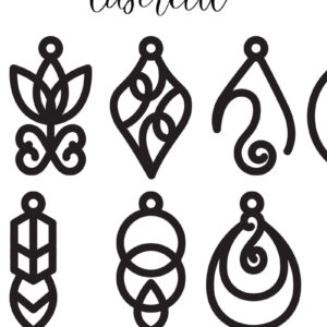 Intra απο ξύλο plywood  Χρώμα wenge 3mm-4mm πάχος - Σκουλαρίκι LaserCut - LaserCut Δίασταση 3x3 cm INTRAFABR-109139780