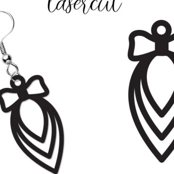 Intra απο ξύλο plywood  Χρώμα wenge 3mm-4mm πάχος - Σκουλαρίκι LaserCut - Πακέτο υ Lasercut Δίασταση 3x3 cm INTRAFABR-109140314 - Image 3