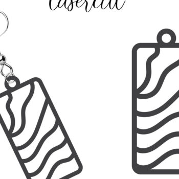 Intra απο ξύλο plywood  Χρώμα wenge 3mm-4mm πάχος - Σκουλαρίκι LaserCut Δίασταση 3x3 cm INTRAFABR-108647314 - Image 1