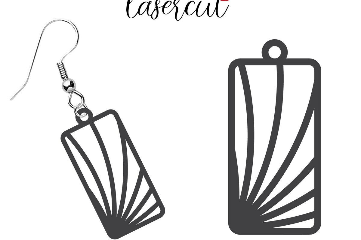 Intra απο ξύλο plywood  Χρώμα wenge 3mm-4mm πάχος - Σκουλαρίκι LaserCut Δίασταση 3x3 cm INTRAFABR-102768095