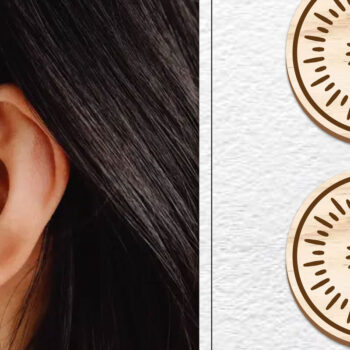 Intra απο ξύλο plywood Χρώμα wenge 3mm-4mm πάχος - Σκουλαρίκια μαγνήτης κοπής λέιζερ | Καρφιά Δίασταση 3x3 cm INTRAFABR-48623235 - Image 1