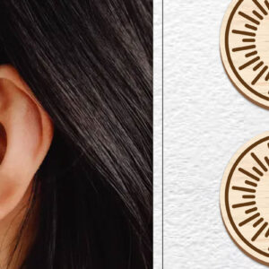 Intra απο ξύλο plywood  Χρώμα wenge 3mm-4mm πάχος - Σκουλαρίκια μαγνήτης κοπής λέιζερ | Καρφιά Δίασταση 3x3 cm INTRAFABR-47711165