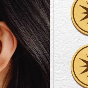 Intra απο ξύλο plywood  Χρώμα wenge 3mm-4mm πάχος - Σκουλαρίκια μαγνήτης κοπής λέιζερ | Καρφιά Δίασταση 3x3 cm INTRAFABR-47512538