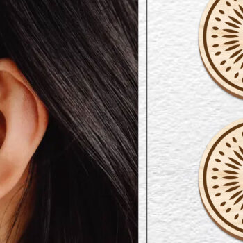 Intra απο ξύλο plywood Χρώμα wenge 3mm-4mm πάχος - Σκουλαρίκια μαγνήτης κοπής λέιζερ | Καρφιά Δίασταση 3x3 cm INTRAFABR-85210593 - Image 1