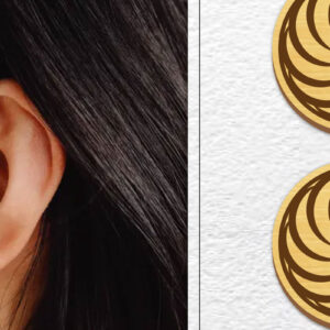 Intra απο ξύλο plywood  Χρώμα wenge 3mm-4mm πάχος - Σκουλαρίκια μαγνήτης κοπής με λέιζερ | Καρφιά Δίασταση 3x3 cm INTRAFABR-81733243