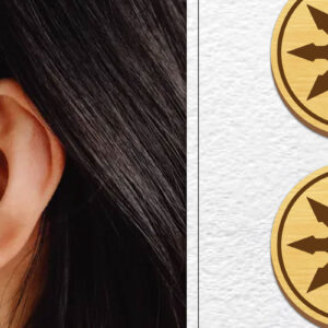 Intra απο ξύλο plywood  Χρώμα wenge 3mm-4mm πάχος - Σκουλαρίκια μαγνήτης κοπής με λέιζερ | Καρφιά Δίασταση 3x3 cm INTRAFABR-85276694