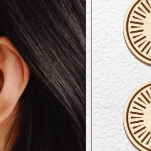 Intra απο ξύλο plywood  Χρώμα wenge 3mm-4mm πάχος - Σκουλαρίκια μαγνήτης κοπής με λέιζερ | Καρφιά Δίασταση 3x3 cm INTRAFABR-79461038