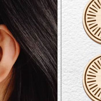 Intra απο ξύλο plywood Χρώμα wenge 3mm-4mm πάχος - Σκουλαρίκια μαγνήτης κοπής με λέιζερ | Καρφιά Δίασταση 3x3 cm INTRAFABR-79461038 - Image 1