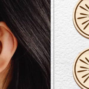 Intra απο ξύλο plywood  Χρώμα wenge 3mm-4mm πάχος - Σκουλαρίκια μαγνήτης κοπής με λέιζερ | Καρφιά Δίασταση 3x3 cm INTRAFABR-79461070