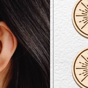 Intra απο ξύλο plywood Χρώμα wenge 3mm-4mm πάχος - Σκουλαρίκια μαγνήτης κοπής με λέιζερ | Καρφιά Δίασταση 3x3 cm INTRAFABR-79461082 - Image 1