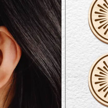 Intra απο ξύλο plywood Χρώμα wenge 3mm-4mm πάχος - Σκουλαρίκια μαγνήτης κοπής με λέιζερ | Καρφιά Δίασταση 3x3 cm INTRAFABR-108439129 - Image 1