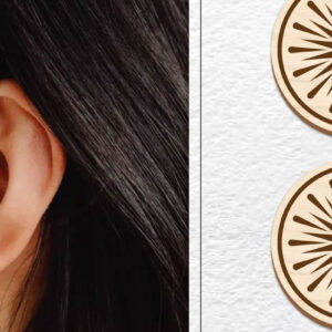 Intra απο ξύλο plywood  Χρώμα wenge 3mm-4mm πάχος - Σκουλαρίκια μαγνήτης κοπής με λέιζερ | Καρφιά Δίασταση 3x3 cm INTRAFABR-108439176