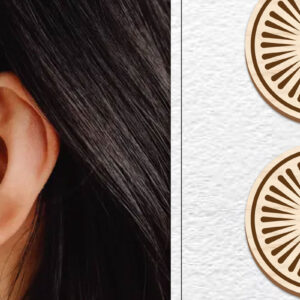 Intra απο ξύλο plywood  Χρώμα wenge 3mm-4mm πάχος - Σκουλαρίκια μαγνήτης κοπής με λέιζερ | Καρφιά Δίασταση 3x3 cm INTRAFABR-108439255