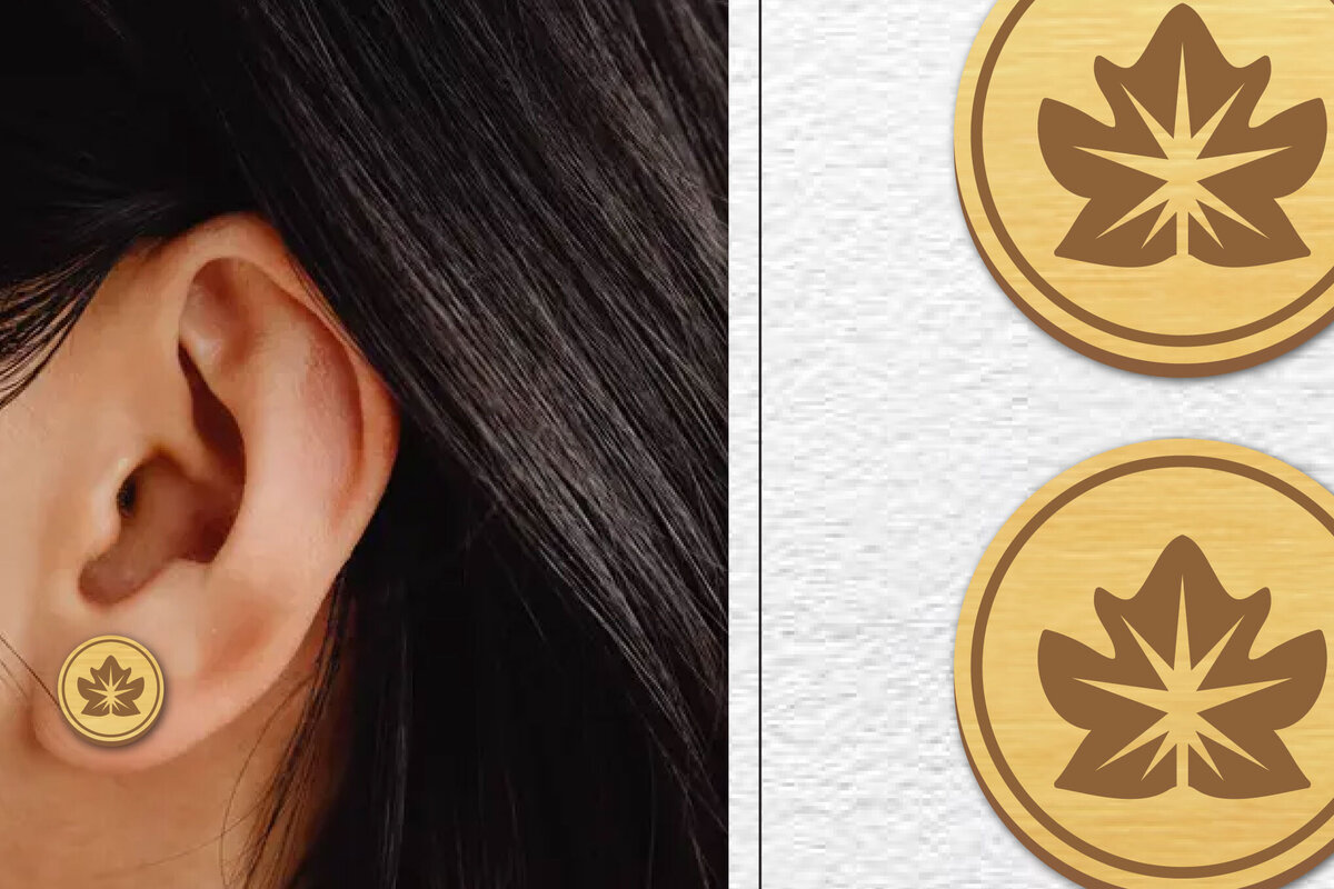 Intra απο ξύλο plywood  Χρώμα wenge 3mm-4mm πάχος - Σκουλαρίκια μαγνήτης κοπής με λέιζερ | Καρφιά Δίασταση 3x3 cm INTRAFABR-108500329