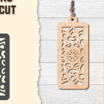 Intra απο ξύλο plywood  Χρώμα wenge 3mm-4mm πάχος - Σκουλαρίκια Mandala Lasercut BNDLES Δίασταση 3x3 cm INTRAFABR-108568399 - Image 8