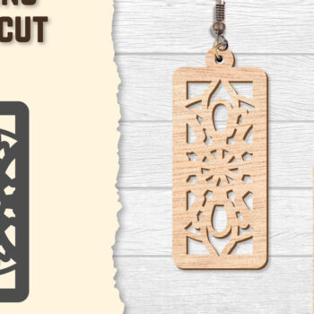 Intra απο ξύλο plywood  Χρώμα wenge 3mm-4mm πάχος - Σκουλαρίκια Mandala Lasercut BNDLES Δίασταση 3x3 cm INTRAFABR-108568399 - Image 9