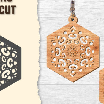 Intra απο ξύλο plywood  Χρώμα wenge 3mm-4mm πάχος - Σκουλαρίκια Mandala Lasercut BNDLES Δίασταση 3x3 cm INTRAFABR-108656307 - Image 8