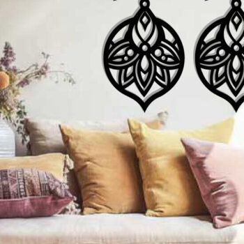 Intra απο ξύλο plywood Χρώμα wenge 3mm-4mm πάχος - Σκουλαρίκι ό Τοίχο Κοπή Laser Δίασταση 3x3 cm INTRAFABR-108733572 - Image 2