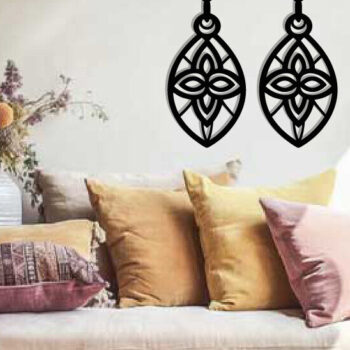 Intra απο ξύλο plywood Χρώμα wenge 3mm-4mm πάχος - Σκουλαρίκι ό Τοίχο Κοπή Laser Δίασταση 3x3 cm INTRAFABR-108733641 - Image 2