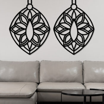 Intra απο ξύλο plywood  Χρώμα wenge 3mm-4mm πάχος - Σκουλαρίκια ά Αρχεία Τέχνης Τοίχου με Λέιζερ Δίασταση 3x3 cm INTRAFABR-108733721 - Image 3