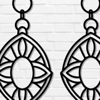 Intra απο ξύλο plywood Χρώμα wenge 3mm-4mm πάχος - Σκουλαρίκια ά Αρχεία Τέχνης Τοίχου με Λέιζερ Δίασταση 3x3 cm INTRAFABR-108867614 - Image 1